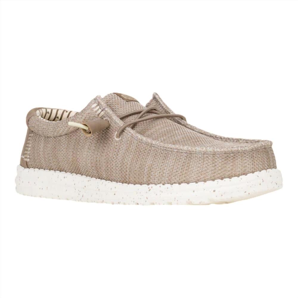 NEW HEY DUDE men's wally stretch sox loafers in tan